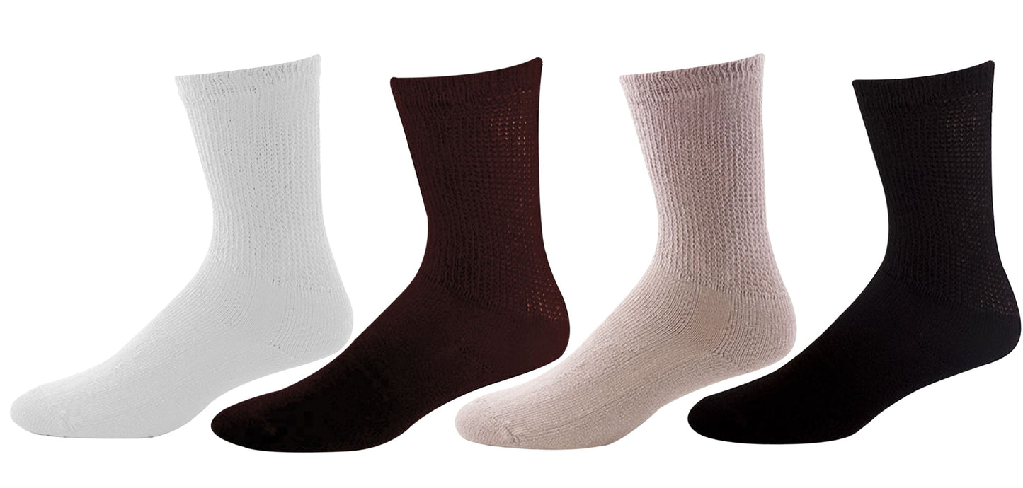 Physician's Choice Diabetic Crew Calf length Socks (12 Pair Pack)