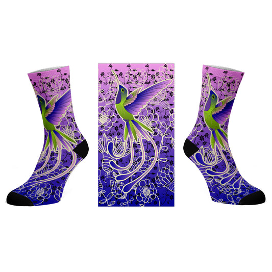 Hummingbird Design Socks