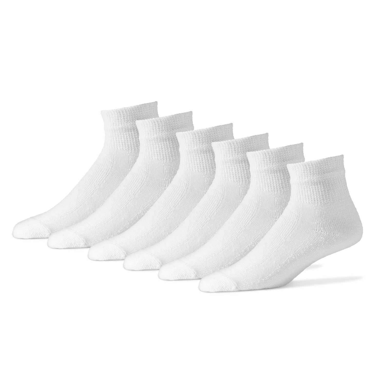 Physician's Choice Diabetic Cotton Quarter Socks (12 Pair Pack)