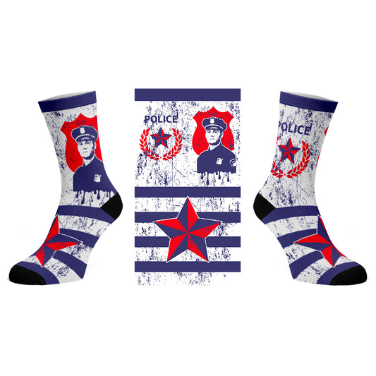 Blue Line_Printed Socks