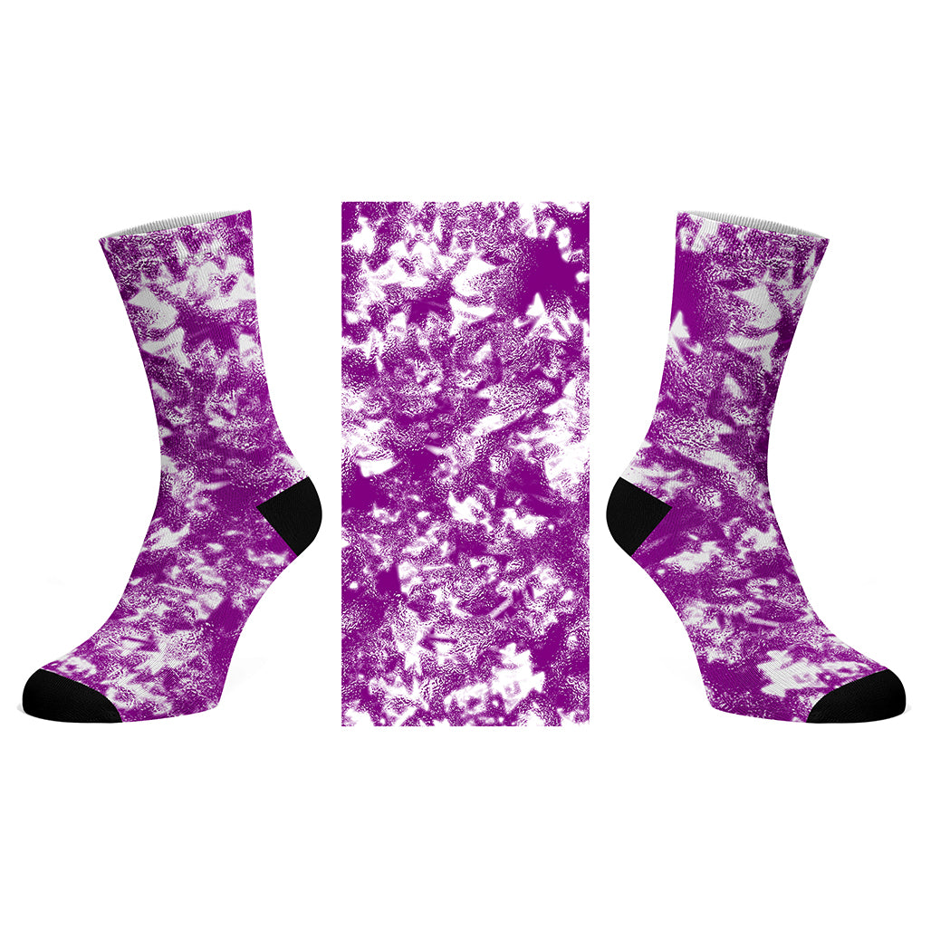 Purple Sport Tie Dye_Printed Socks