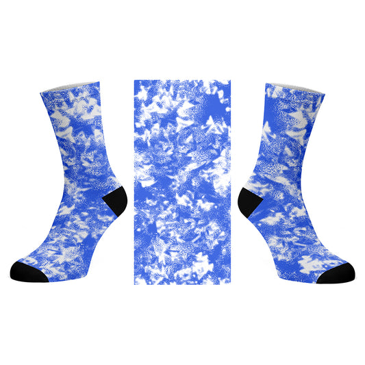 Carolina Blue Sport Tie Dye_Printed Socks