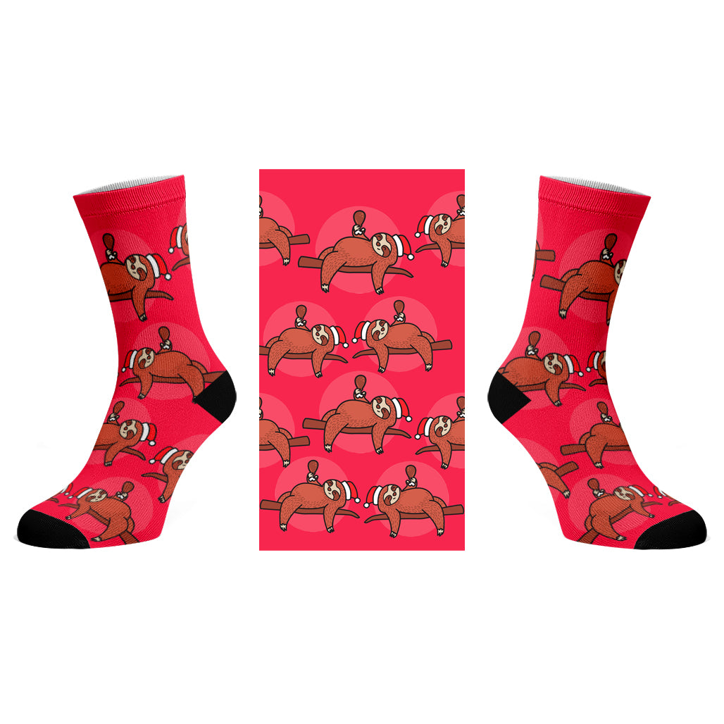 Christmas Sloth Design Socks