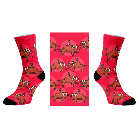 Christmas Sloth Design Socks